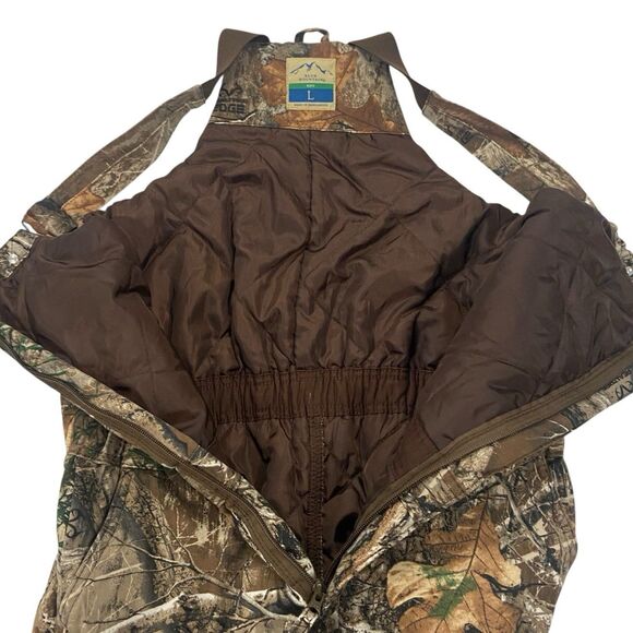 Blue Mountain Heavy-Duty Kids' Realtree Camo Insulated Warm Bib Overalls Large - Picture 4 of 12